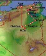 Algéria 11 nap térkép