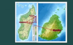 Madagaszkár Mauritius térkép