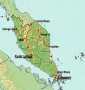 Malájzia Szingapúr térkép
