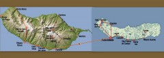 Madeira - Azori szigetek térkép