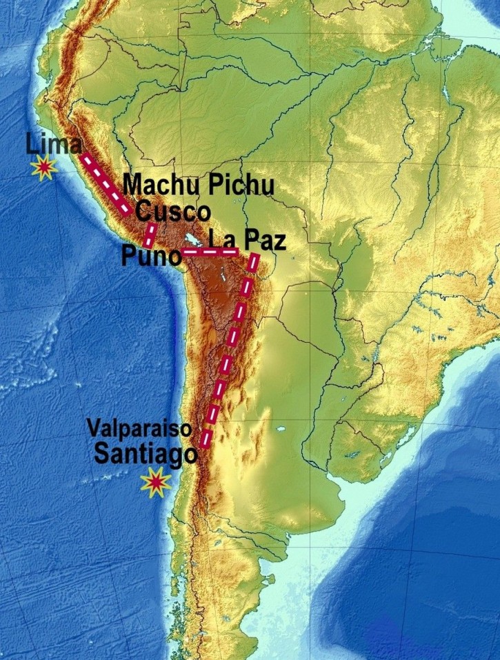 Chile - Bolívia - Peru Nagykörút