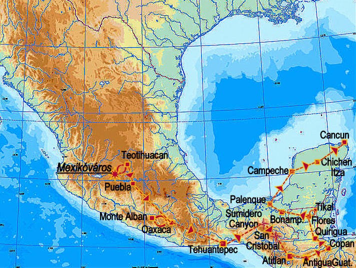 Mexikó - Guatemala - Honduras körutazás