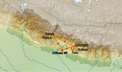 Nepál térkép
