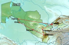 Üzbegisztán térkép